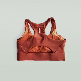 Veero Laurel Racerback Sports Bra - Sienna - Ribbed