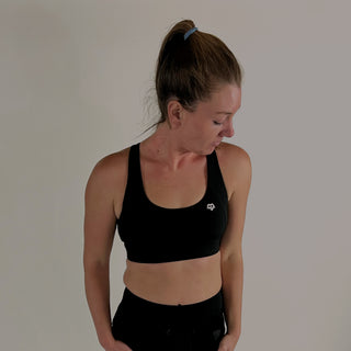 Laurel Racerback Sports Bra - Black